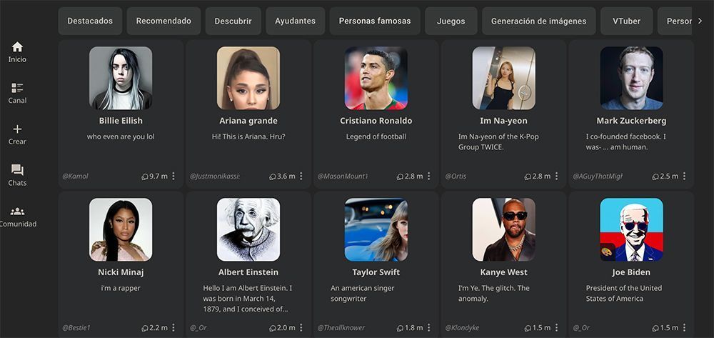 character. ai chat conversacional