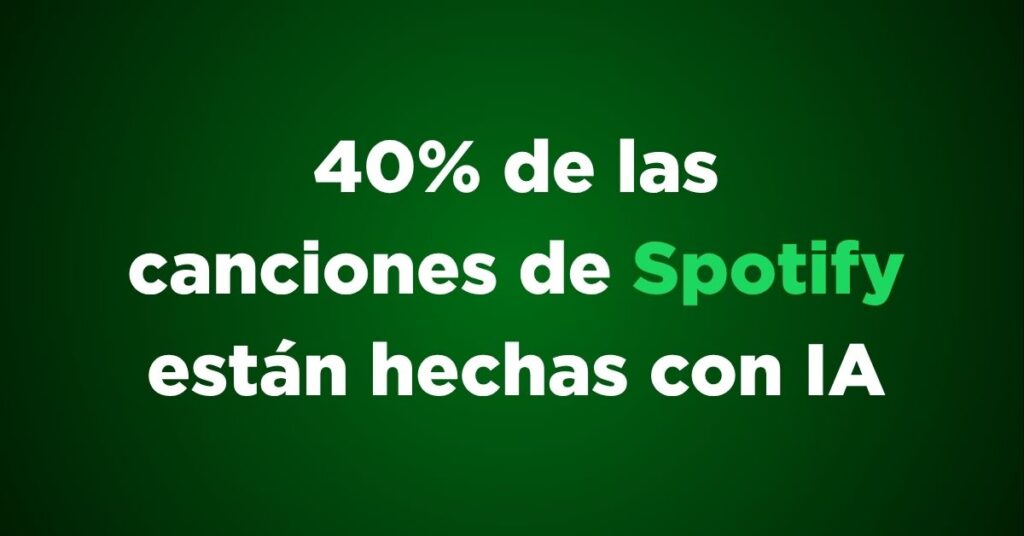 40% de las canciones de Spotify están hechas con IA